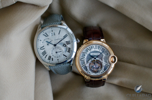 Replicas Relojes Cartier Drive (izquierda) y Ballon Bleu Tourbillon